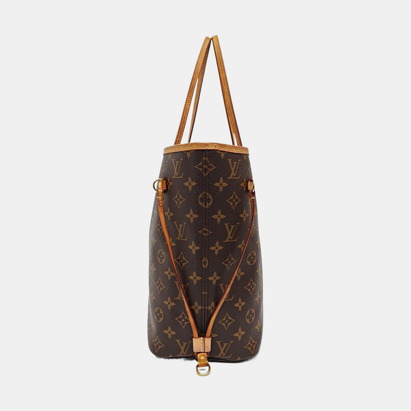 NEVERFULL MM Monogram Coated Canvas Brown