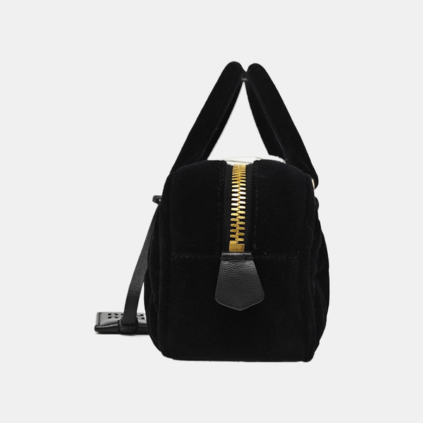 Arcadie Matelassé Small Velvet Black