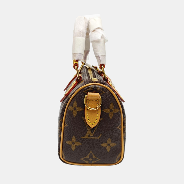 SPEEDY Nano Monogram Coated Canvas Brown