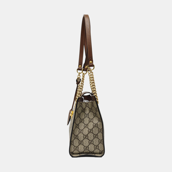 Padlock Small Monogram Coated Canvas Beige