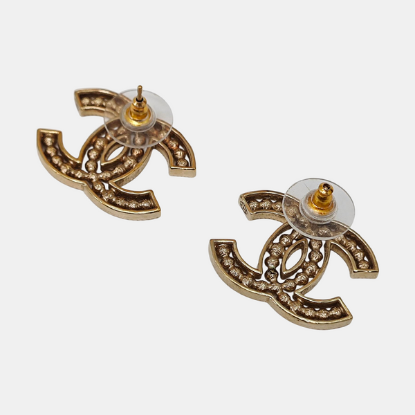 Single Earring Metal Gold Stud Earrings