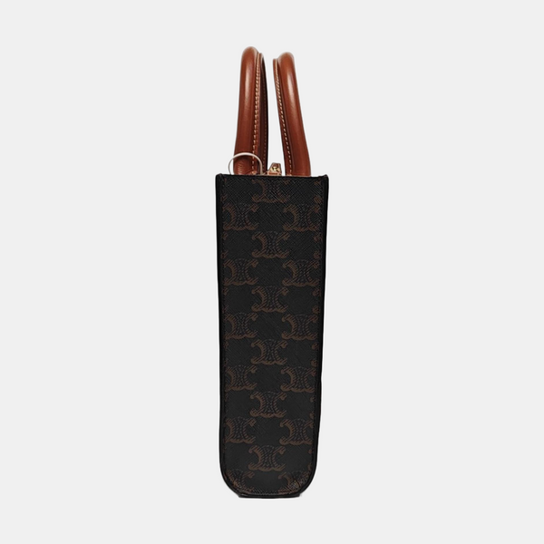 CABAS CELINE Mini Lona Revestida Marrón