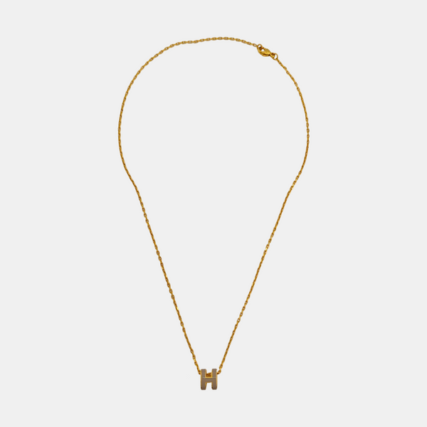 Pop H Metal Gold Necklace