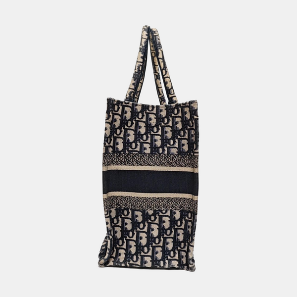 Book Tote Medium Oblique Canvas Blue