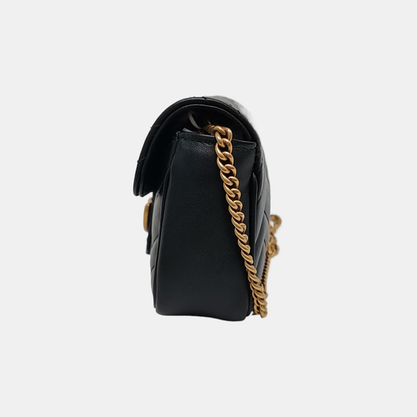 GG Marmont Mini Quilted Calfskin Black