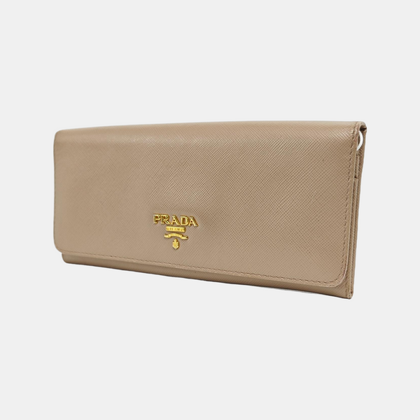Saffiano Calfskin Wallet Beige