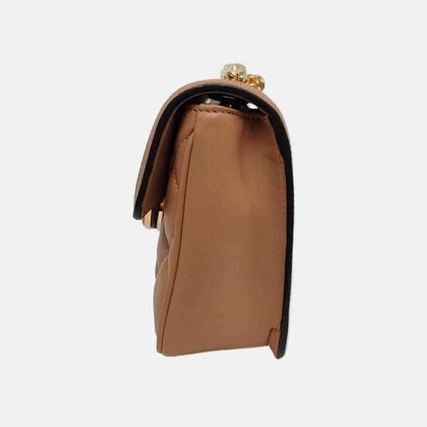 Interlocking G Mini Quilted Calfskin Brown