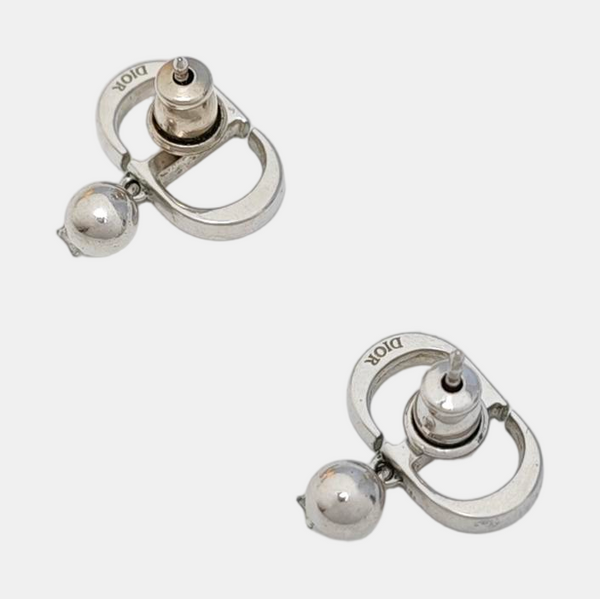 Petit CD Metal Silver Earrings