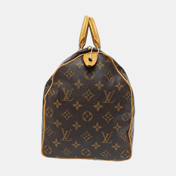 SPEEDY 35 Monogram Coated Canvas Brown