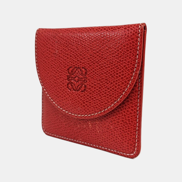 Calfskin Card Holder Red