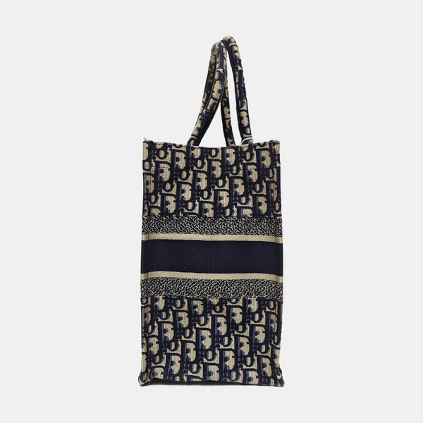 Book Tote Medium Oblique Canvas Blue