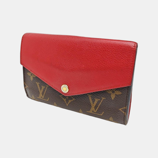 MARIE LOU Monogram Coated Canvas Brown Wallet
