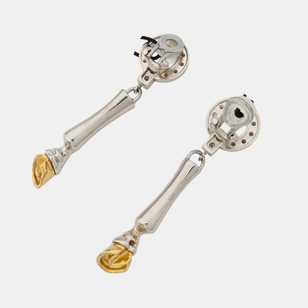 Metal Silver Clip On Earrings