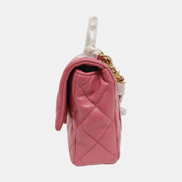 CLASSIC FLAP Small Quilted Lambskin Pink