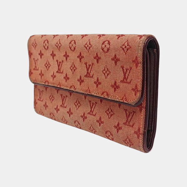 PORTE MONNAIE Monogram Canvas Red Wallet