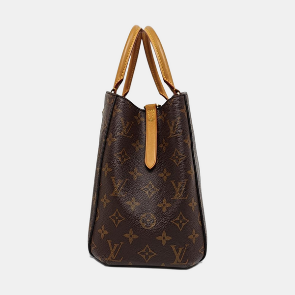 MONTAIGNE MM Monogram Coated Canvas Brown