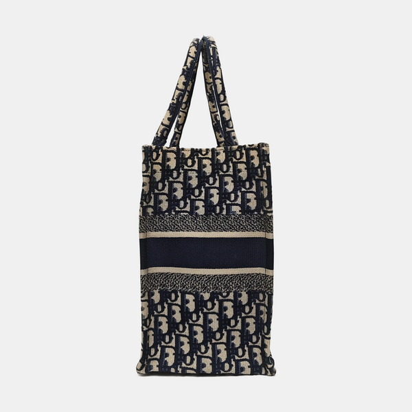 Authenticated pre-owned Book Tote Medium Canvas Blue - Tote Bag at Looply