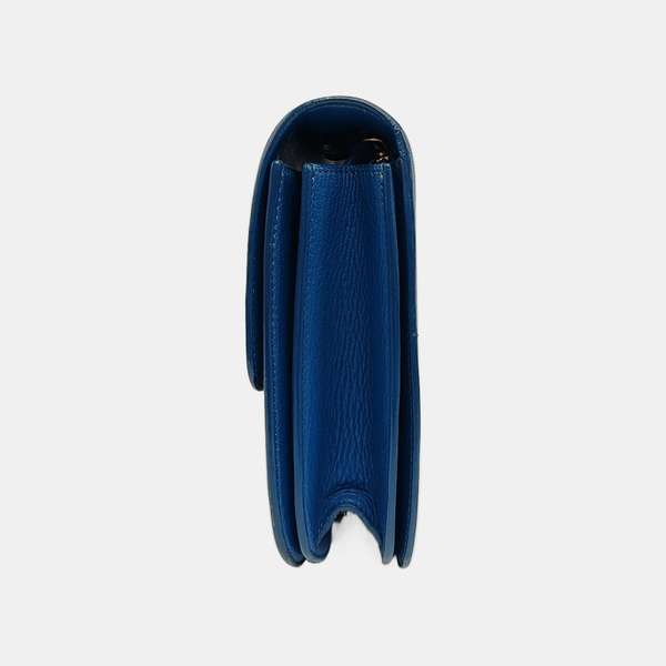 Authenticated pre-owned CLASSIC BOX Lambskin Blue - Shoulder Bag at Looply