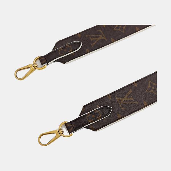 Monogram Coated Canvas Bag Strap Brown