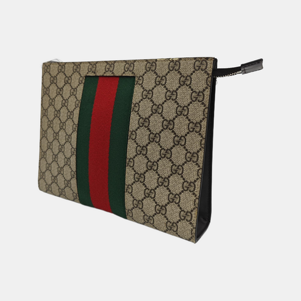 GG Supreme Monogram Coated Canvas Black