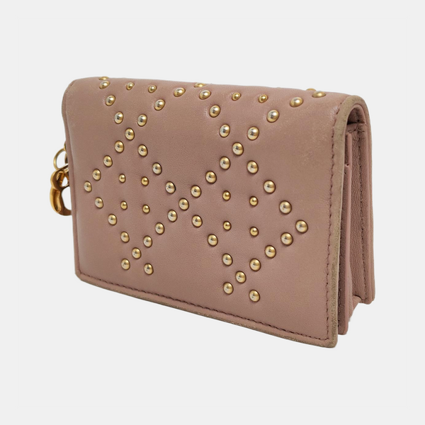 Calfskin Card Holder Pink