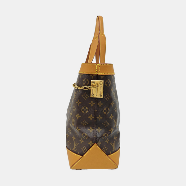 CABAS VOYAGE PM Monogram Coated Canvas Brown