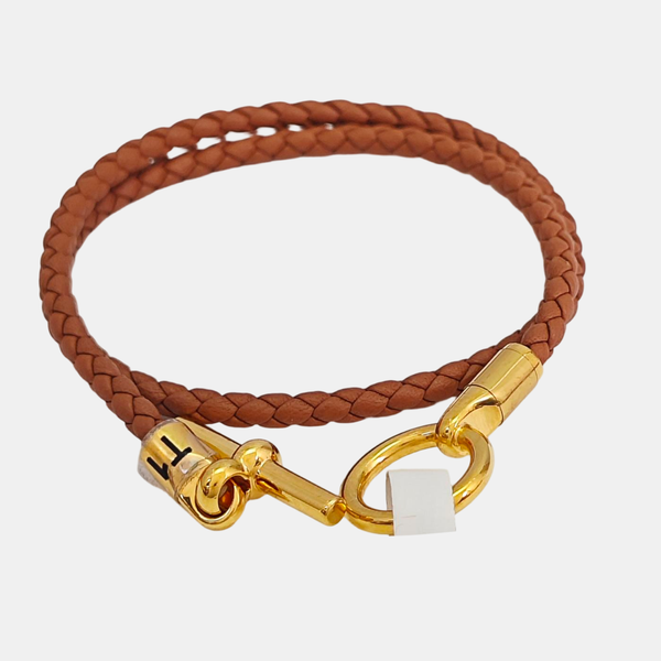 Glenan Leather Brown Bangle