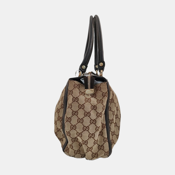 Abbey Monogram Canvas Beige