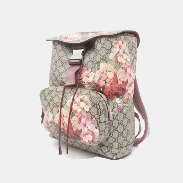 GG Blooms Monogram Coated Canvas Beige