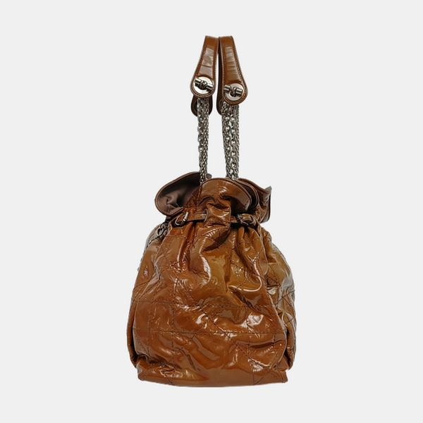 Le Trente Cannage Patent Leather Brown
