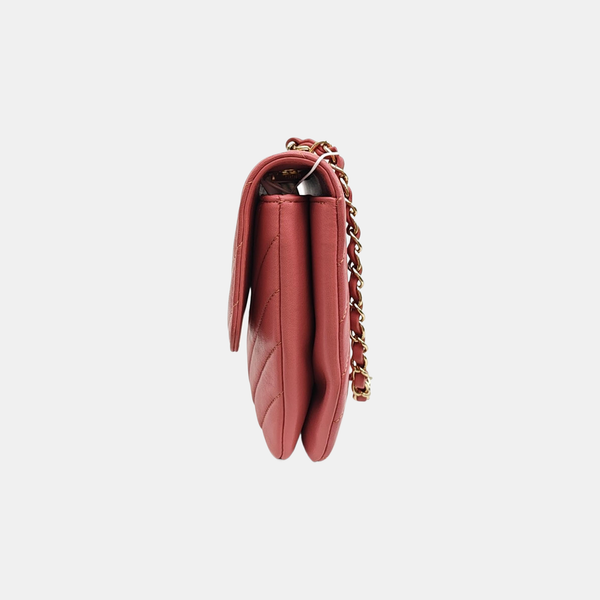 TRENDY CC Chevron Lambskin Pink