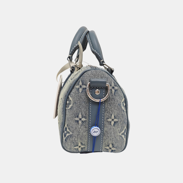 KEEPALL 25 Monogram Fabric Blue