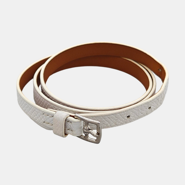 Etriviere 2 Leather White Bangle