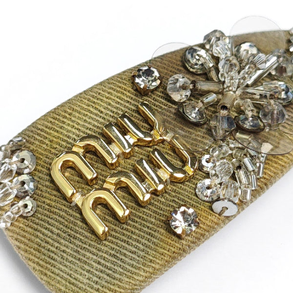Fabric Hair Clip Green