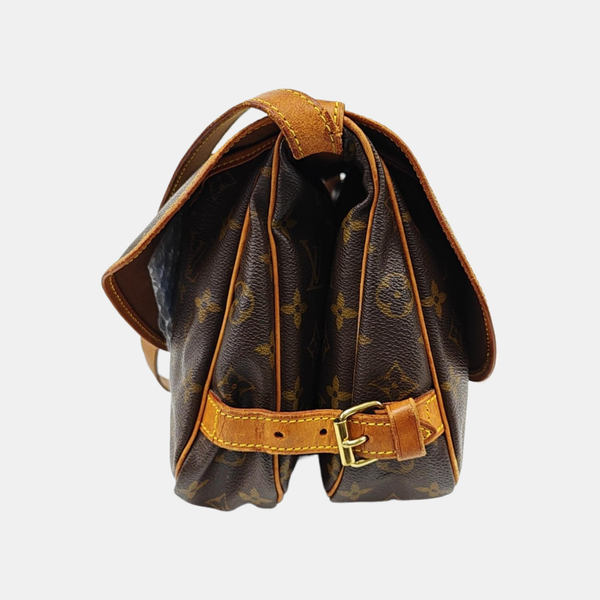 SAUMUR 30 Monogram Coated Canvas Brown