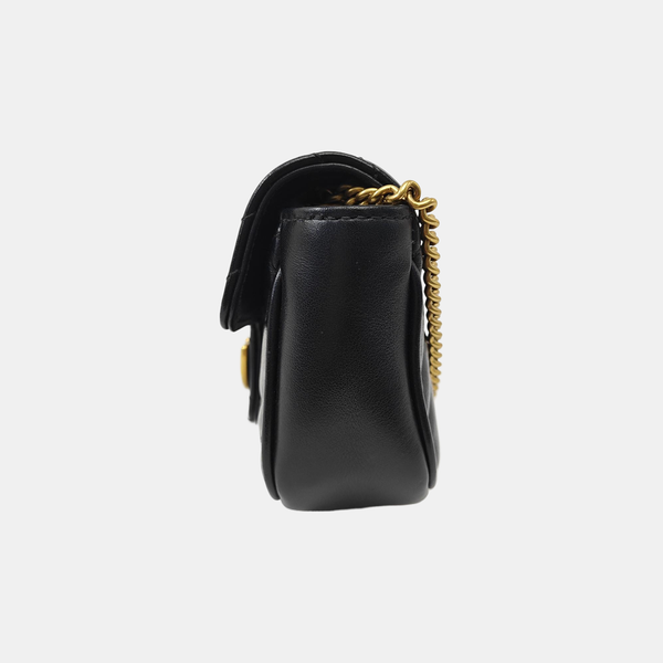 GG Marmont Mini Quilted Calfskin Black