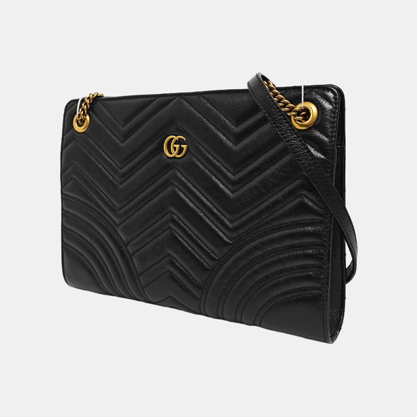 GG Marmont Piel de becerro matelassé negra