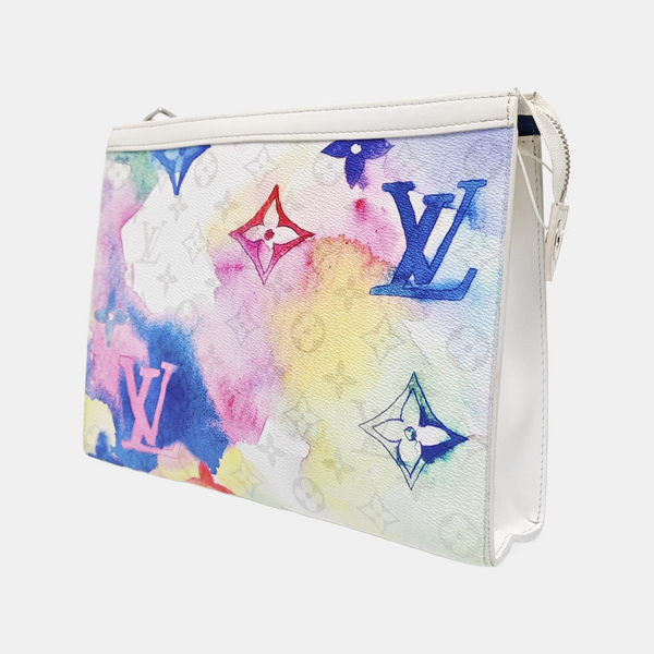 Pochette Voyag MM Monogram Coated Canvas White