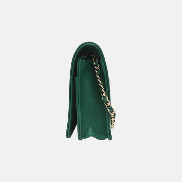 BOY CHANEL WOC Quilted Lambskin Green
