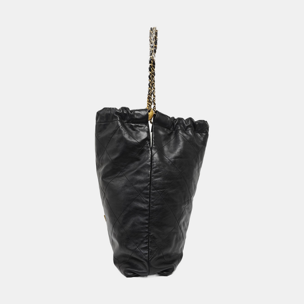 CHANEL 22 Large Quilted Calfskin Black