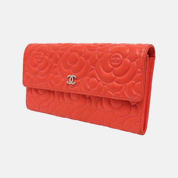 Quilted Lambskin Wallet Red