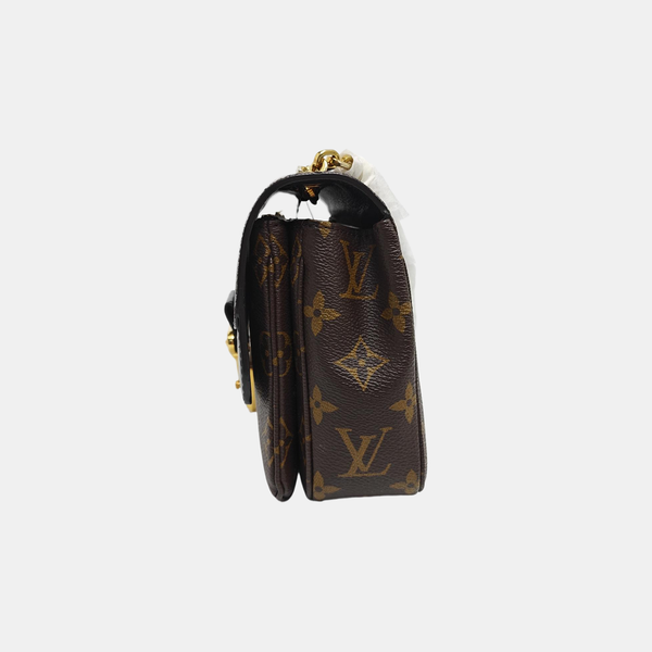 MARCEAU Monogram Coated Canvas Brown