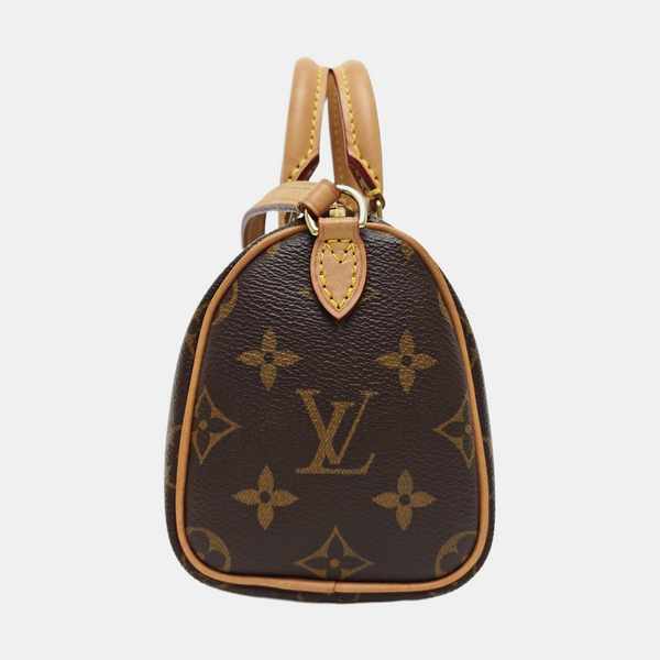 SPEEDY Nano Monogram Coated Canvas Brown