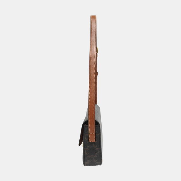 TRIOMPHE Small Coated Canvas Brown