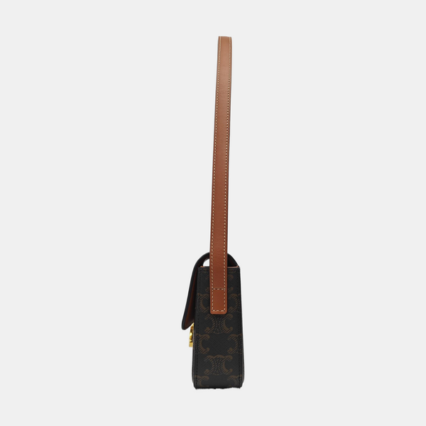 TRIOMPHE Small Coated Canvas Brown