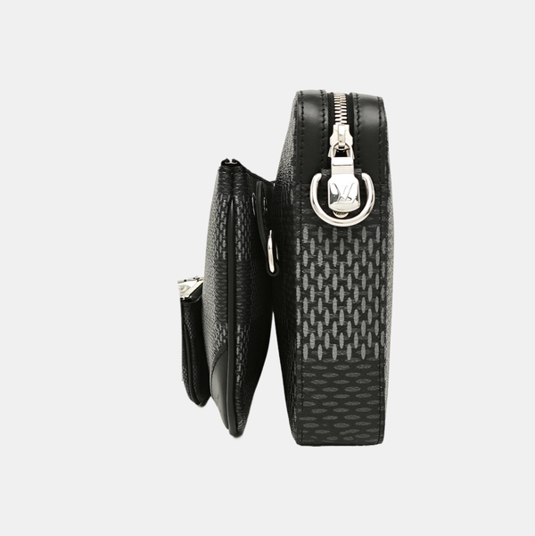 TRIO Damier Graphite Coated Canvas Gray