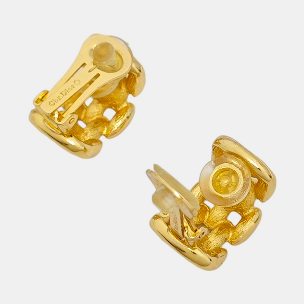Metal Gold Clip On Earrings