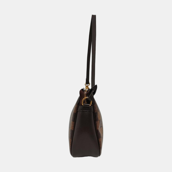 TROUSSE MAKE UP Damier Ebene Coated Canvas Brown