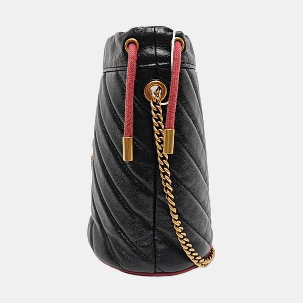 GG Marmont Mini Quilted Calfskin Black