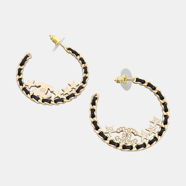 Metal Black Stud Earrings